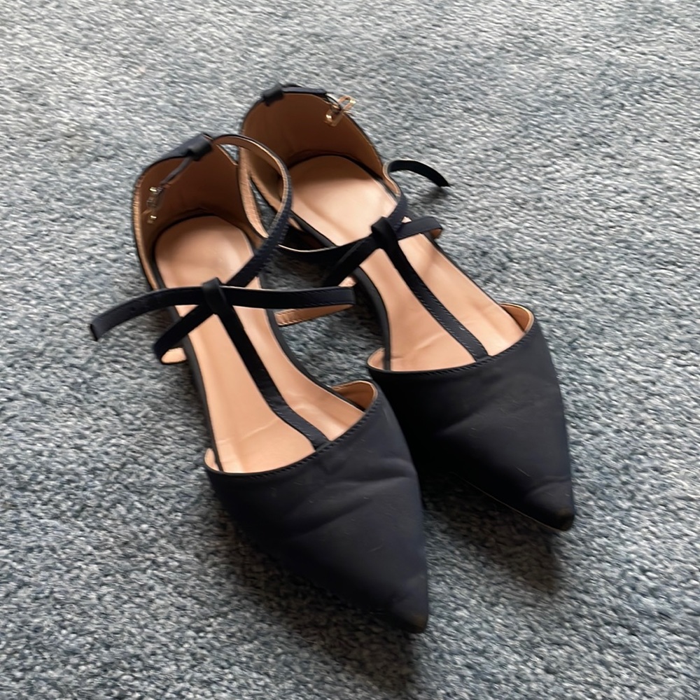 Navy blue flats
